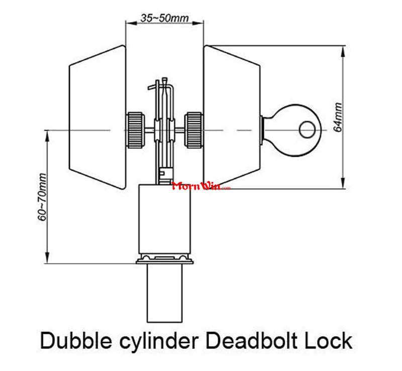Good Selling Entrance brass double cylinder door deadbolt