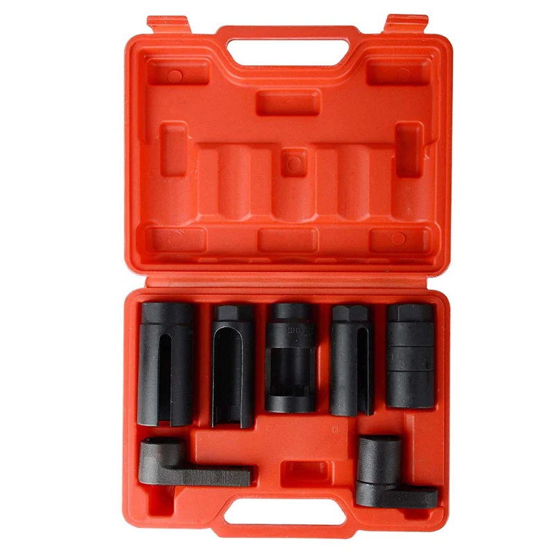 7Pcs Oxygen Lambda Sensor Socket Removal Tool Set Kit