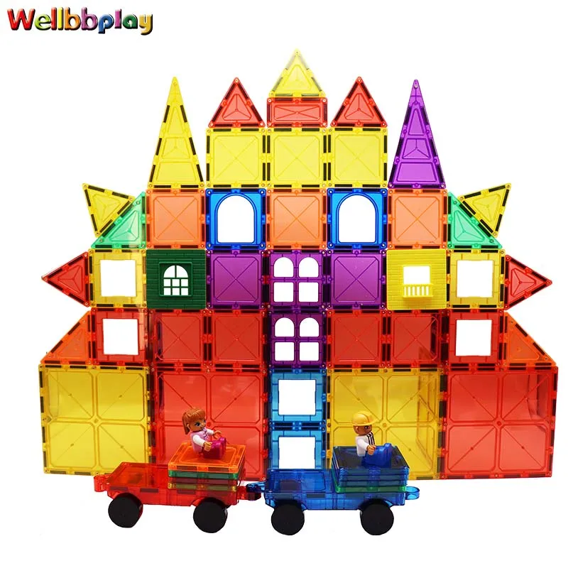 90pcs Colorful Color and EN71 Certificate educational magnet blocks toys / magnetic tiles