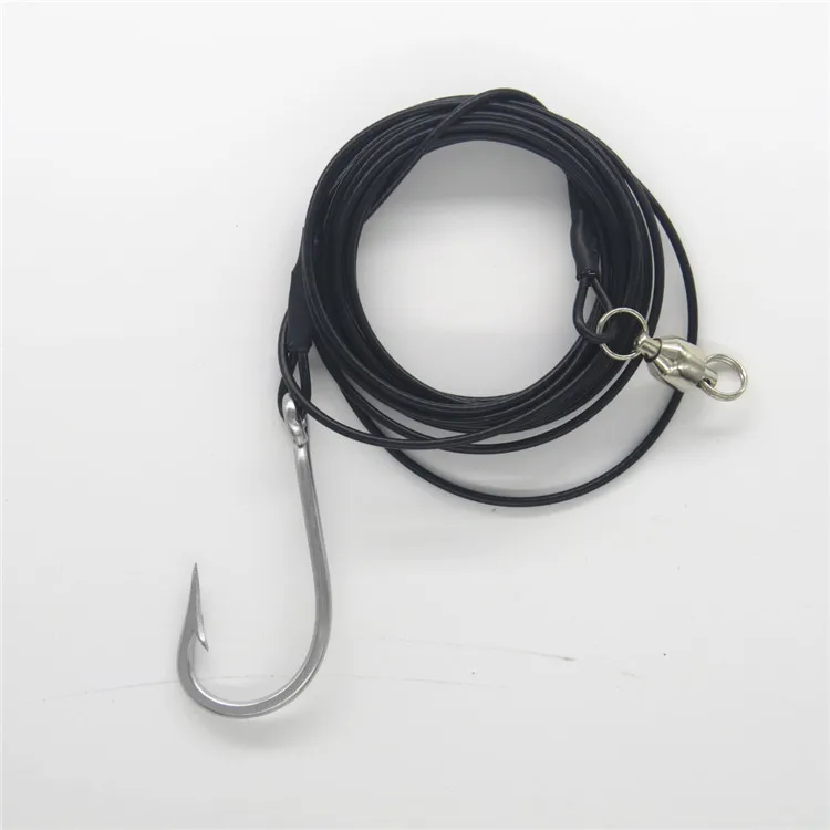 
Single hook 7691 hook trace wire with ball bearing swivel whole sell in store circle sea fishing hook for fishing shark tuna 