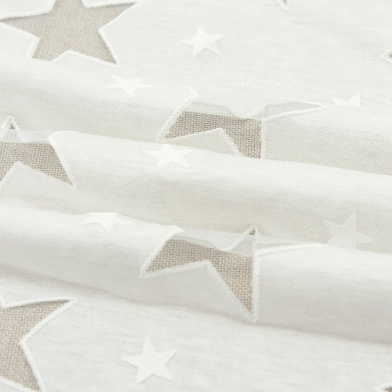 Chinese factory wholesale high quality rayon polyester white star burnt fabric