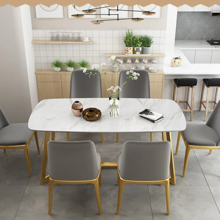 Дешевый современный классический обеденный стол на 10 мест со стульями, набор мраморных обеденных столов