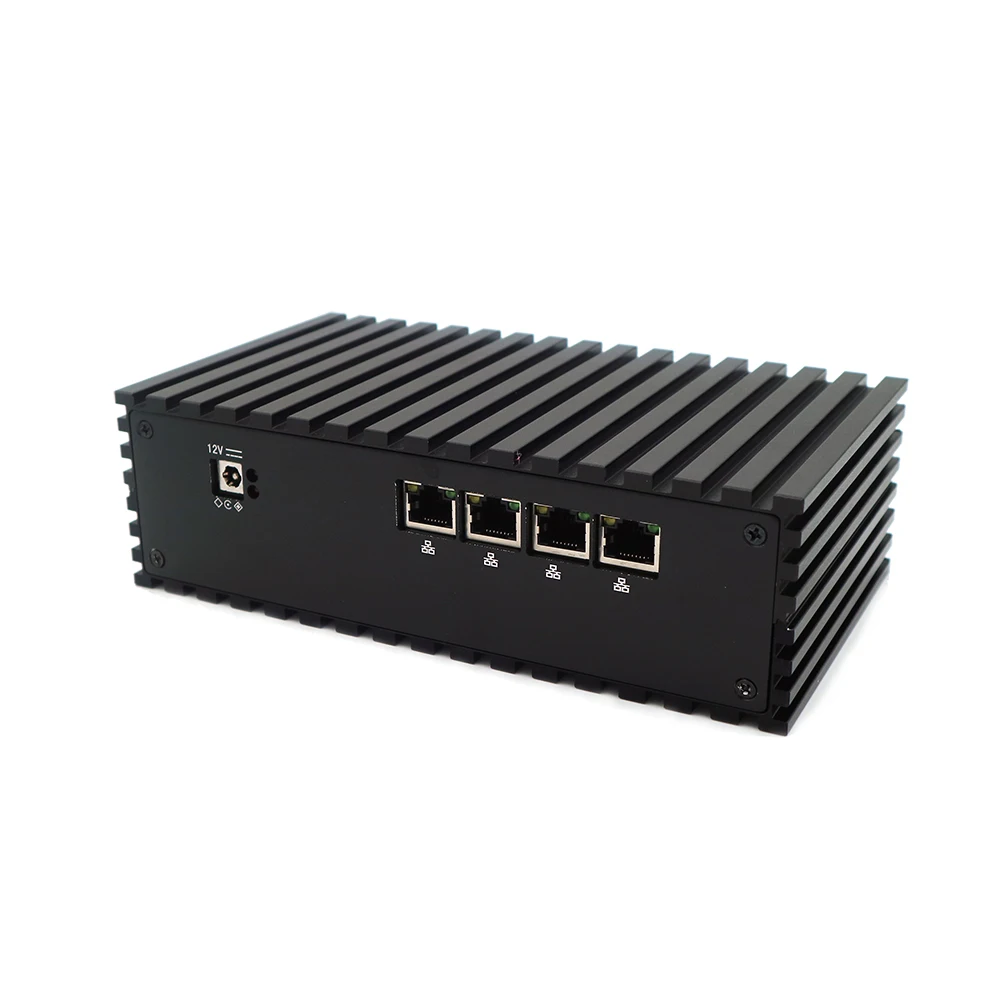 
Aluminum case fanless dual sfp 6 lan mini desktop computer server barebone system 