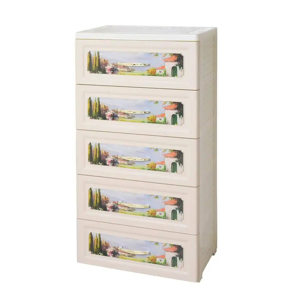 Multi Layer Clothes Drawer Plastic Drawer Storage Cabinet For Living Room Bedroom