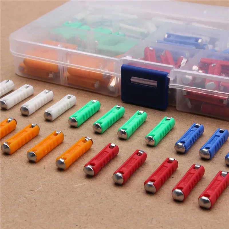 200 шт., автомобильный предохранитель в Европейском стиле, 5-30 Ампер, диаметр 6 мм