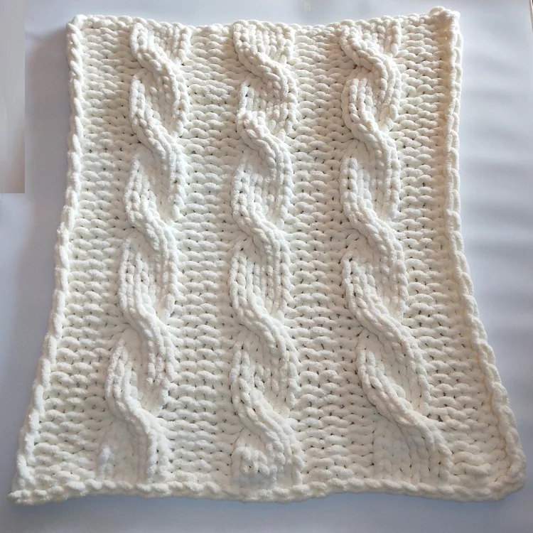 handmade giant chunky knit  100% Polyester Chenille Yarn Crochet