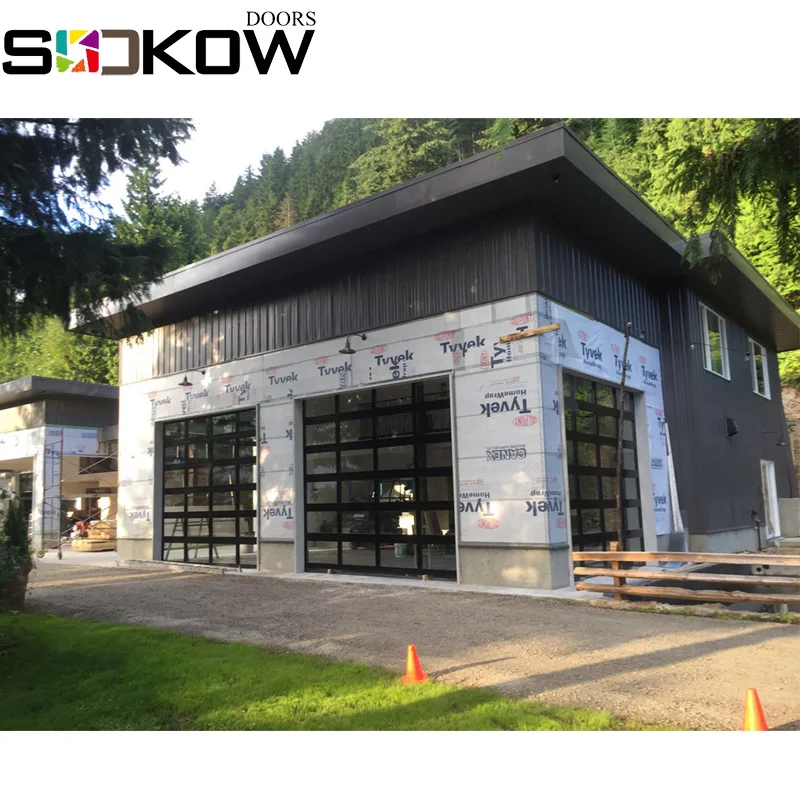 anodized aluminum transparent garage door