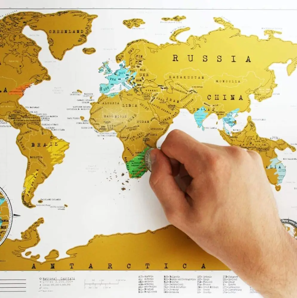  Новый дизайн Карта мира для путешествий на заказ