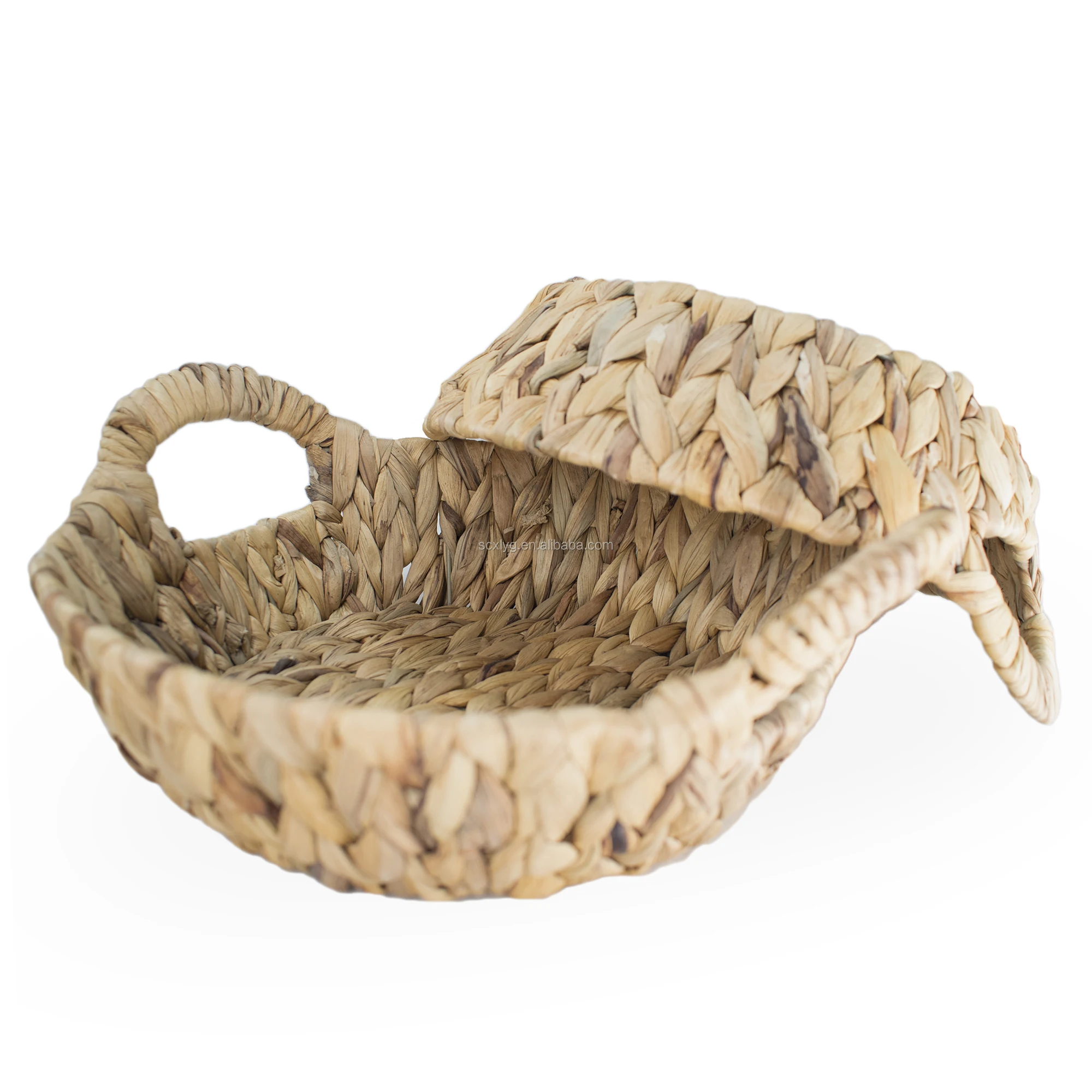 Hand weaving  Round sea Natural seagrass storagebasket Straw Baskets  sets with handles