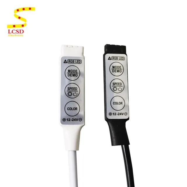 DC12-24V 6A 3 key RGB LED Controller Mini