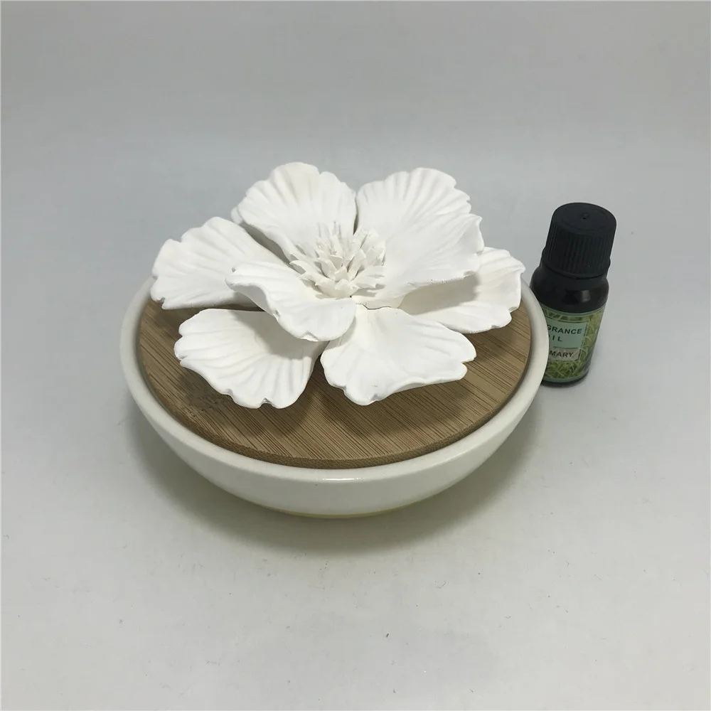 Hotel Fragrance diffuser ceramic flower home use aroma oil diffuser