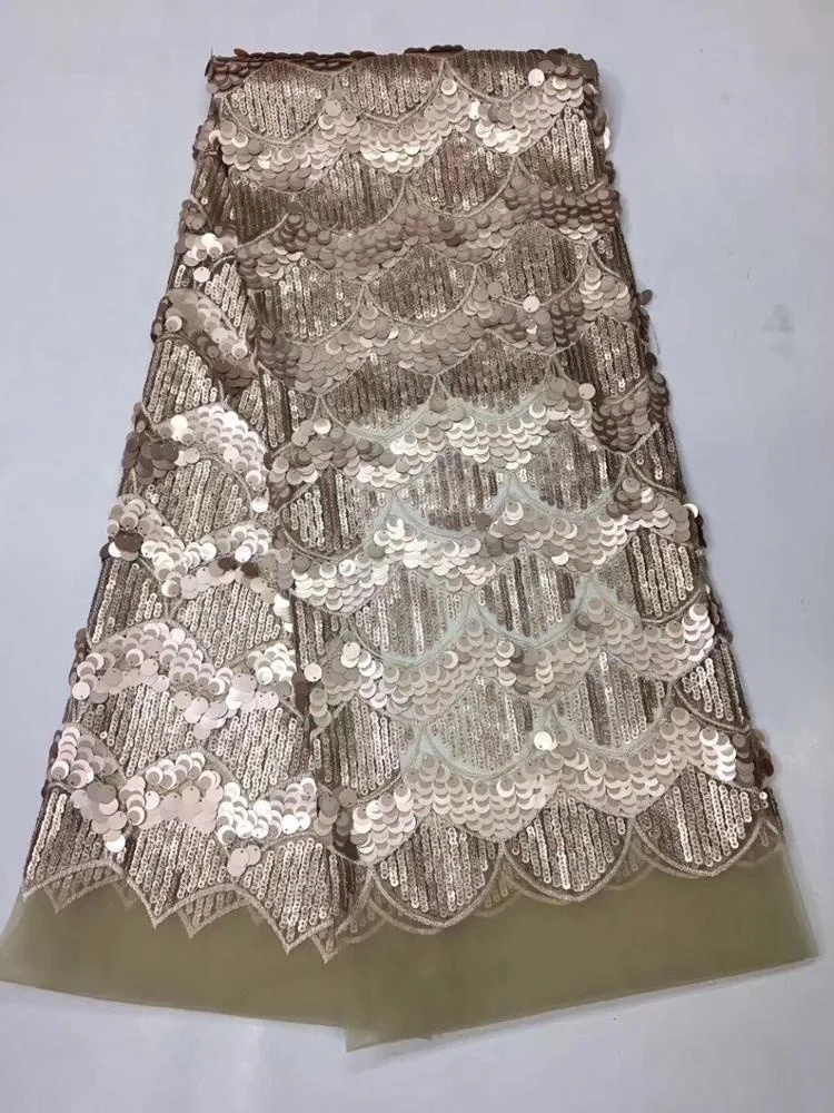 2019 Elegant bridal embroidery sequin lace fabric,shiny sequin lace fabric for wedding, french sequin lace fabric