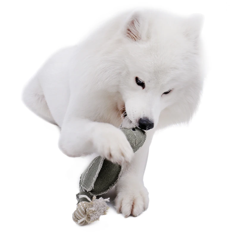 Classic Dog Toys Durable linen Chew Squeaking Duck Toy For Puppy pet dog