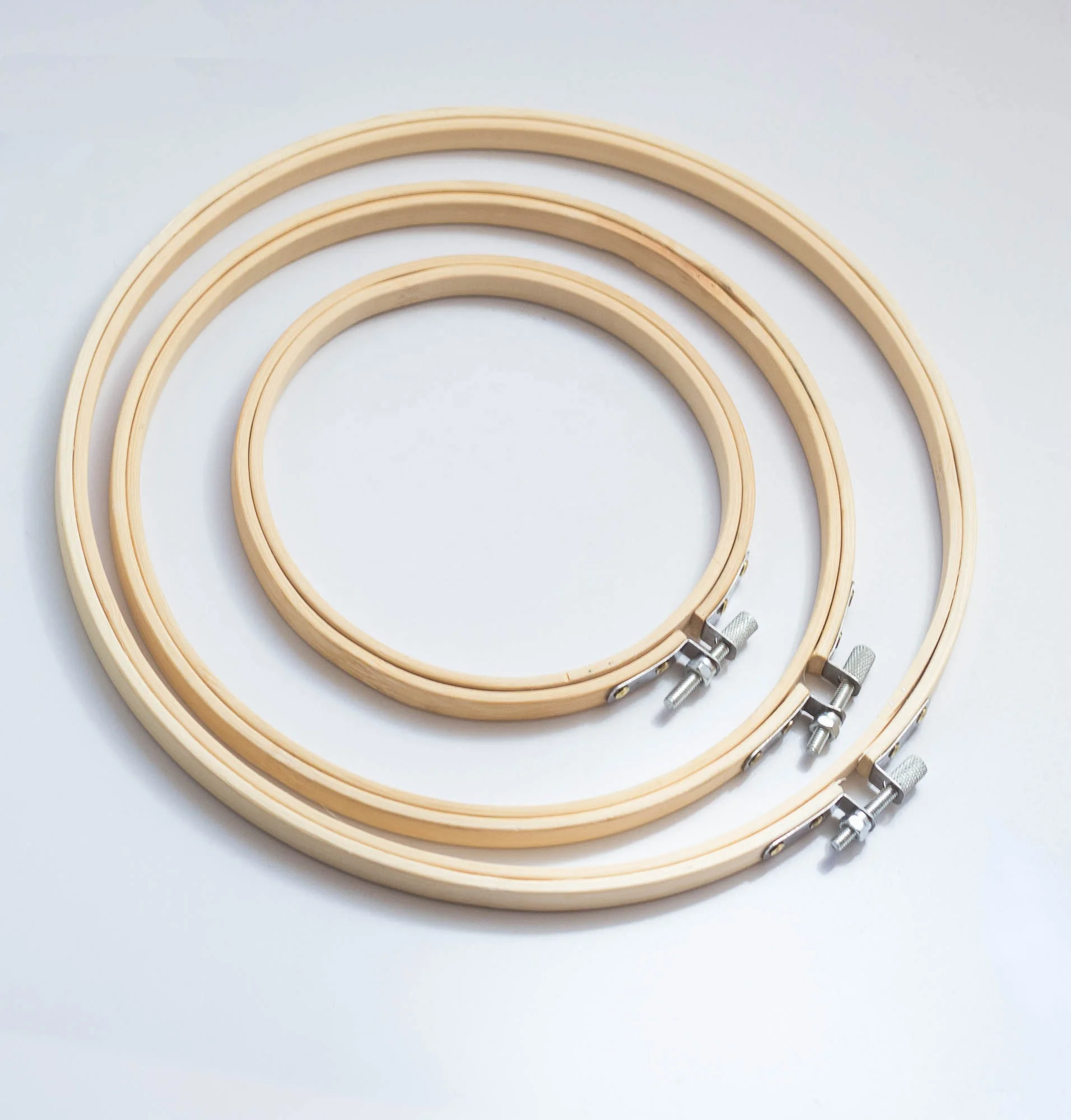 
natural mini bamboo embroidery hoops wooden cross stitch frame 12CM 