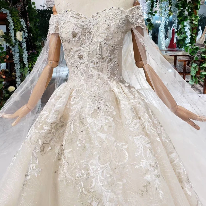 Jancember HTL404 2019  luxury  real applique lace bridal gowns fashion wedding dresses