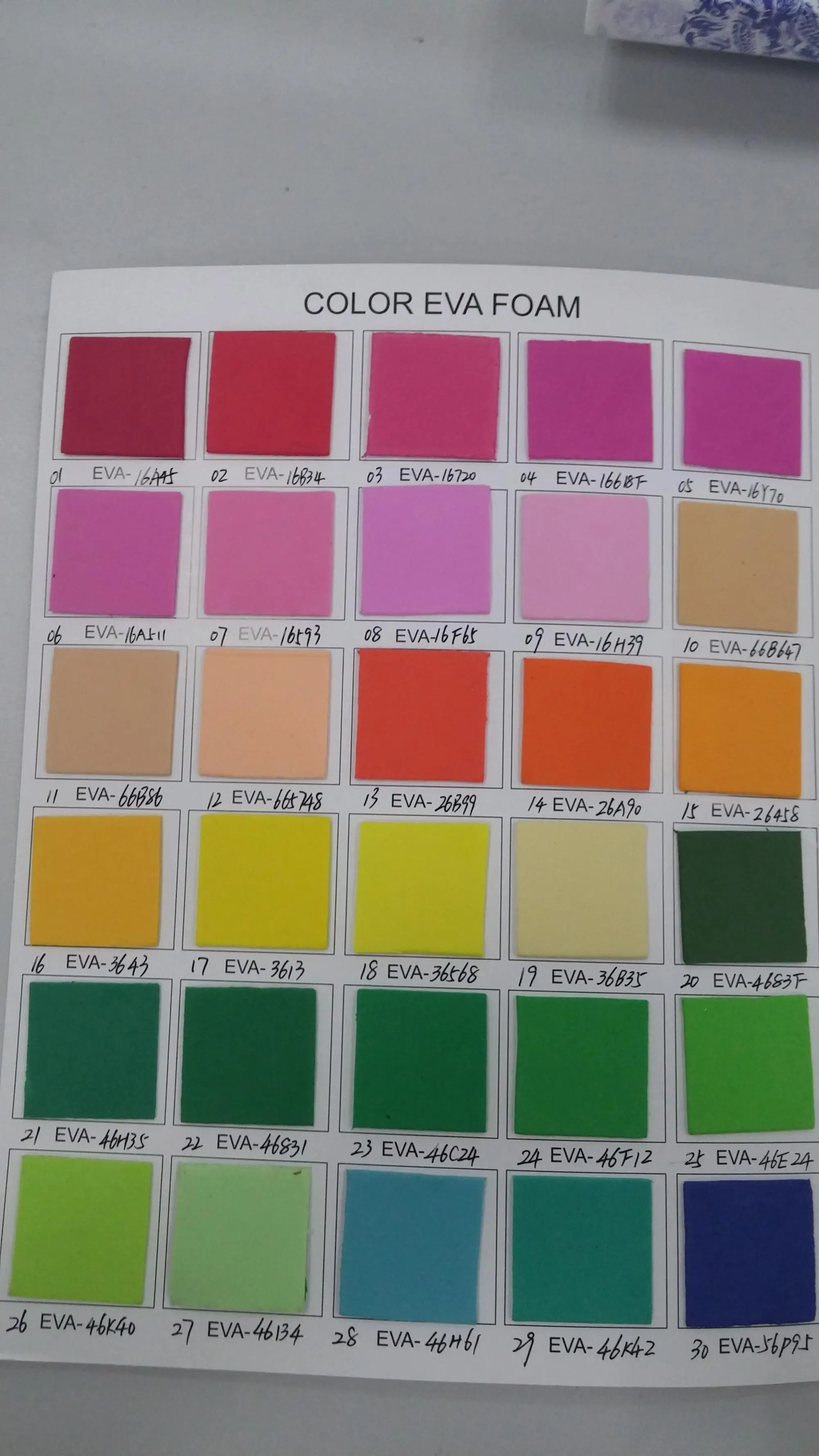 2mm 3mm plain Multicolour Eva Foam Handmade Paper