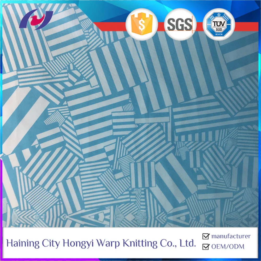 Tissu personnalise Custom Printed Anti UV Recycle Polyester Spandex Stretch Pants Fabric