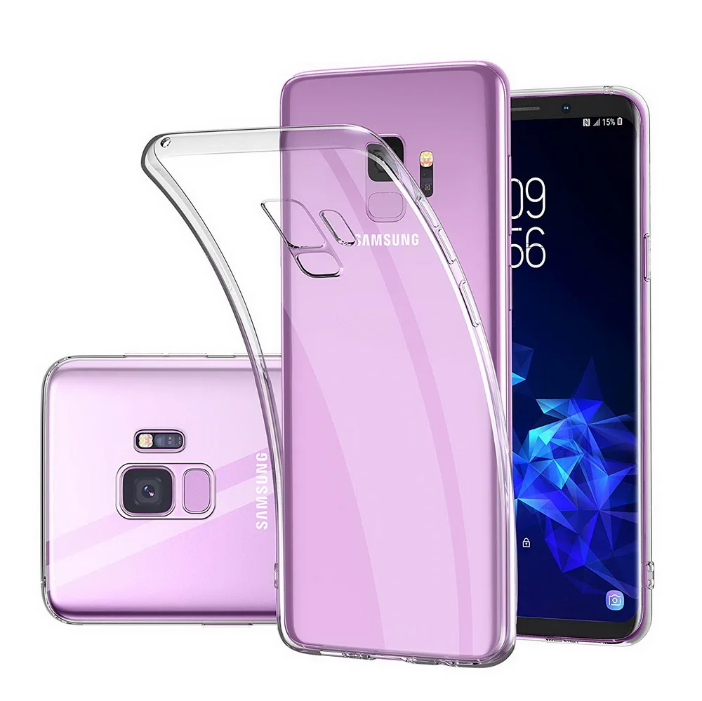 S9 Transparent Coque Soft Ultra Slim TPU Transparent Silicone Protective Case for Samsung Galaxy S6 S7 S8