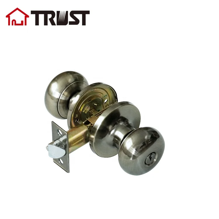 TRUST 6351-AB  ANSI Grade 3 Antique Brass  Knob Lock Tubular Lock