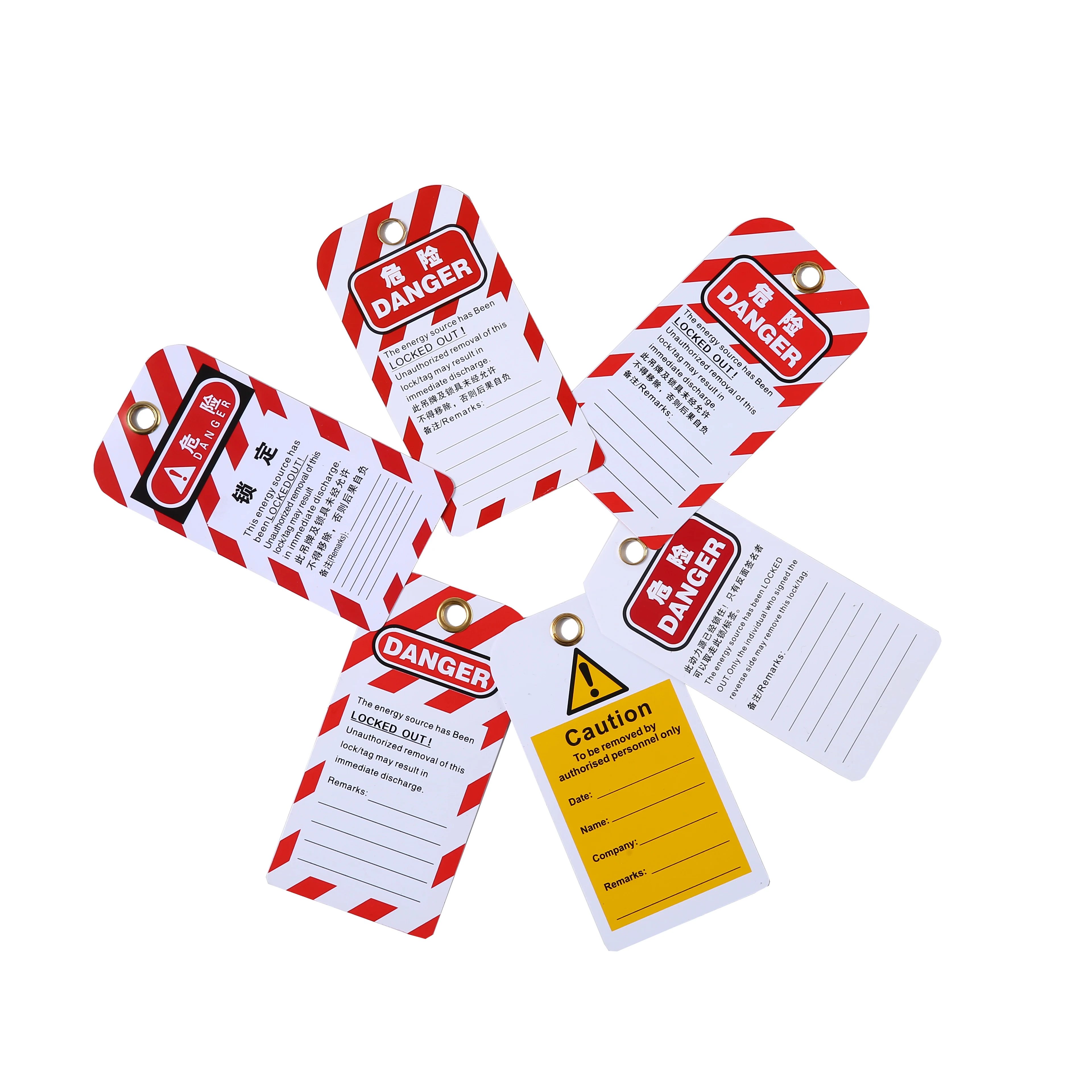 ПВХ пластиковые защитные блокировочные бирки с пользовательскими