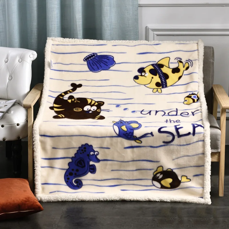 
New double layersthicken Fleece Flannel Fleece Baby Child Blanket 