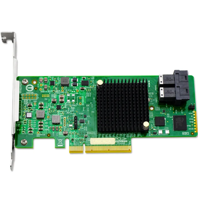 SIC/SATA UNICACA AS3008R 12Gbps Control Board Chipset PCIe3.0 X8 LSI 3008 Hostraid0/1/1E 8port 2*8643 9311-8I