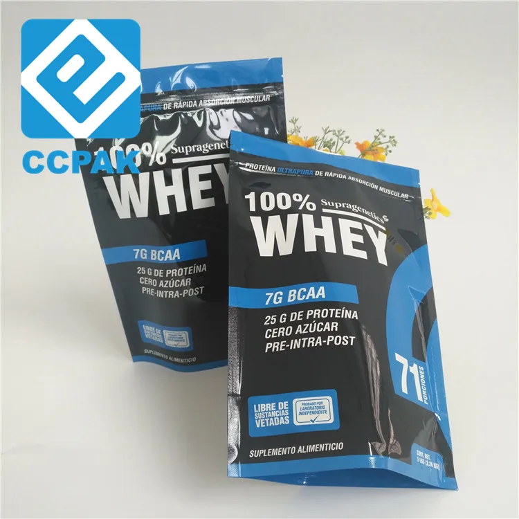 
Heat seal mylar bags Resealable zipper food packaging bags stand up pouch custom powder packaging plastic ba 