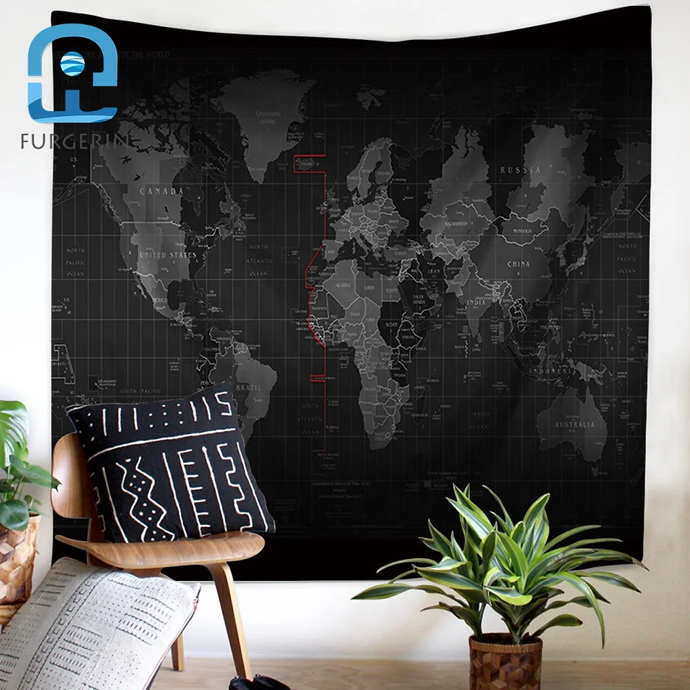 World Map Wall Tapestry Hanging Blanket Wall Cloth Dorm Decor Decoration Tapestry Wall Art Paintings Tapestries For Bedroom