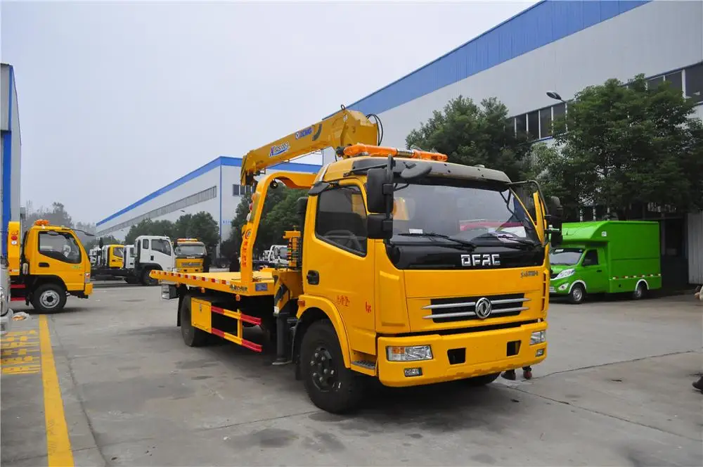 DONGFENG  4x2 flatbed road wrecker with crane tow trucks wreckers for sale south africa