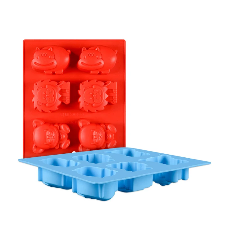 Small bear lion river horse animal cake mould silicone chocolate mould ice tray