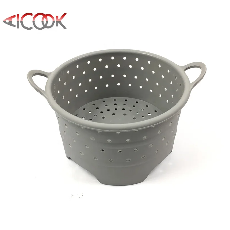 BPA Бесплатно Силиконовый мгновенный Пароварка с вешалкой