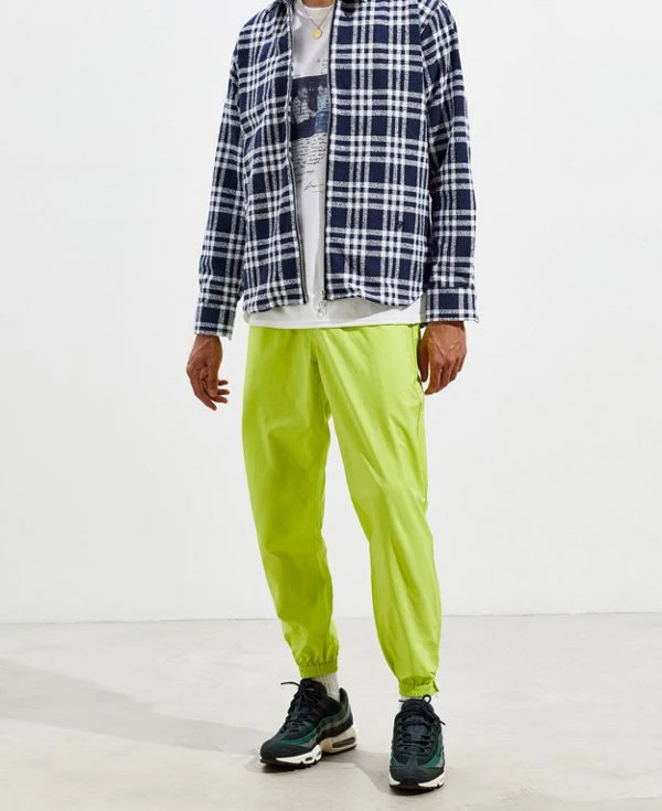 Custom Logo Workout  Nylon Mens Neon Joggers Wholesales Slim Fit Track Pants