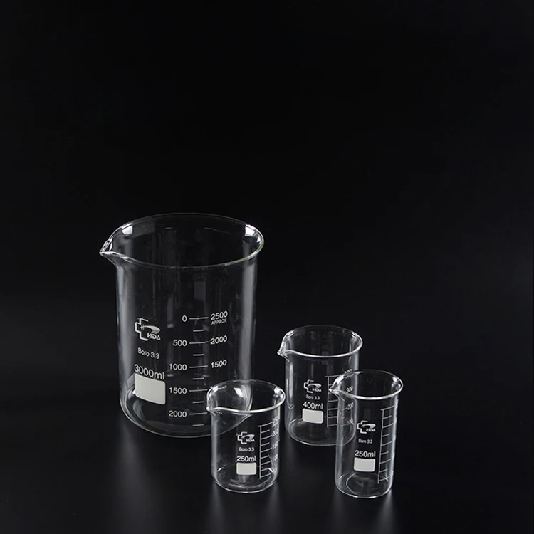Прозрачный кварцевого стекла стакан с или без носика