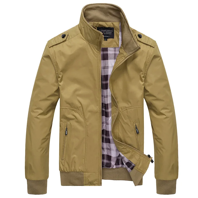 
New fashion Men factory supply british style solid color collar jacket with wholesale price 