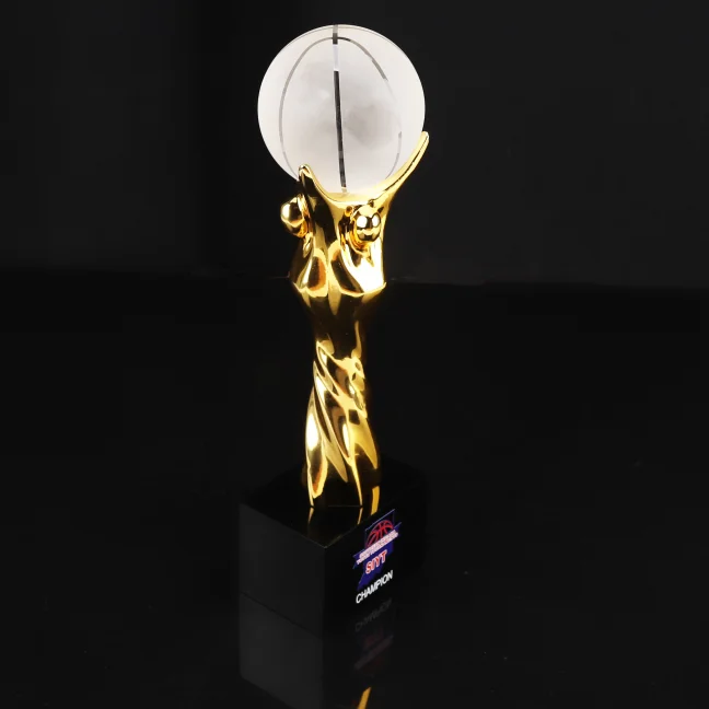 
2019 hot new custom name new crystal trophy basketball trophy 