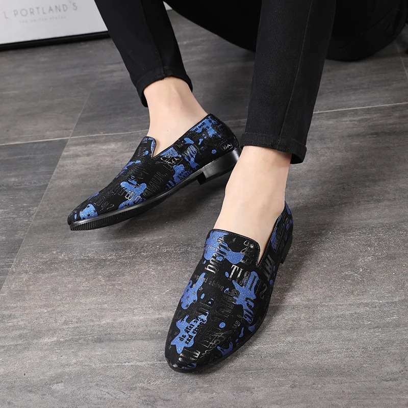  Мужская обувь без шнуровки SS0499 в европейском стиле повседневная для парикмахеров 2019