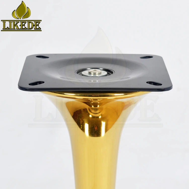 Trumpet tulip golden round chair leg 304# stainless steel chair leg shinny titanium gold chair base