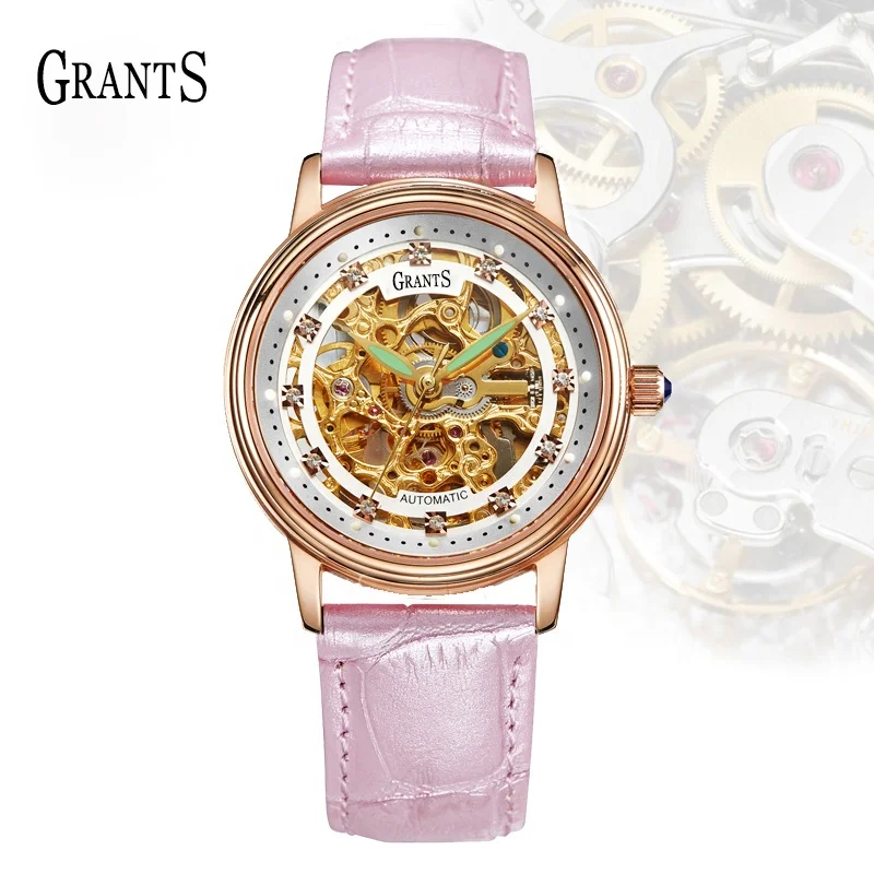 ENLOONG Grants Series skeleton mechanical women watches  fancy wrist luxury custom logo women watches brands luxury 2019