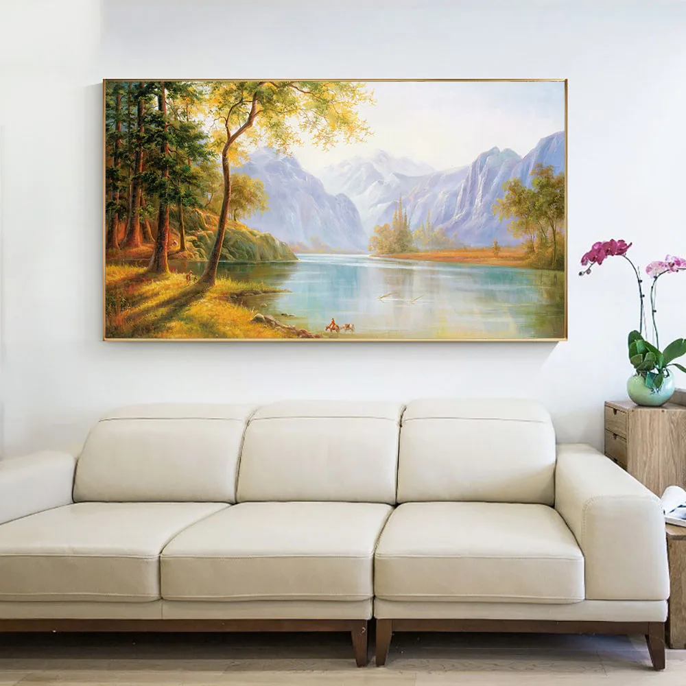 Realistic handpainted sample oil paintings granite landscape natural