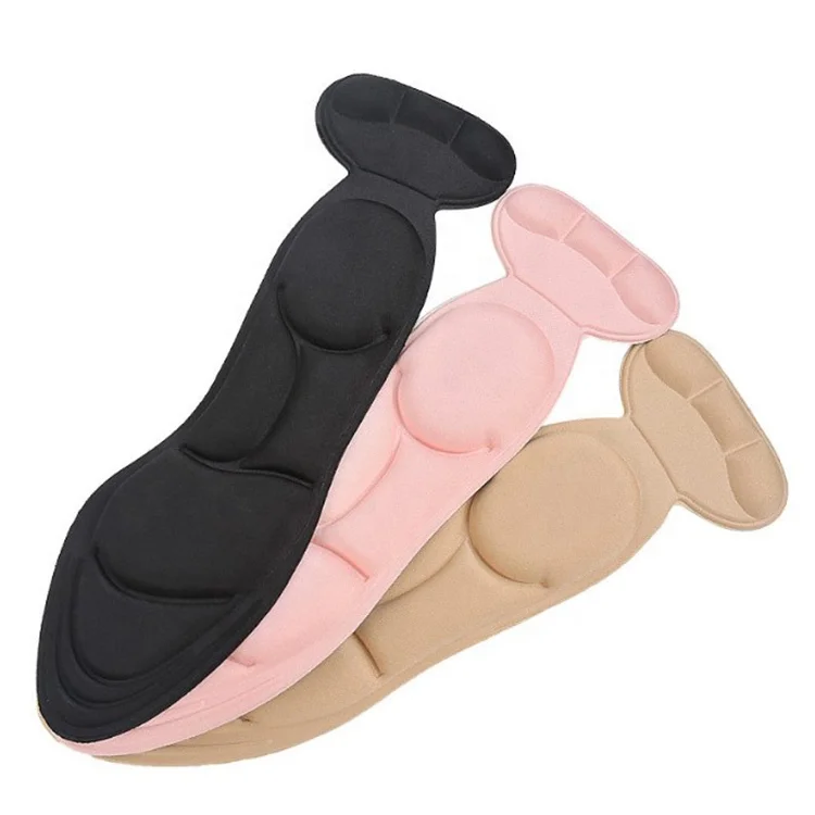 2018 New Design 5D Sponge Comfortable Sweat-Absorbent Heel Insoles Breathable Massaging Heel Inserts Pads for Women