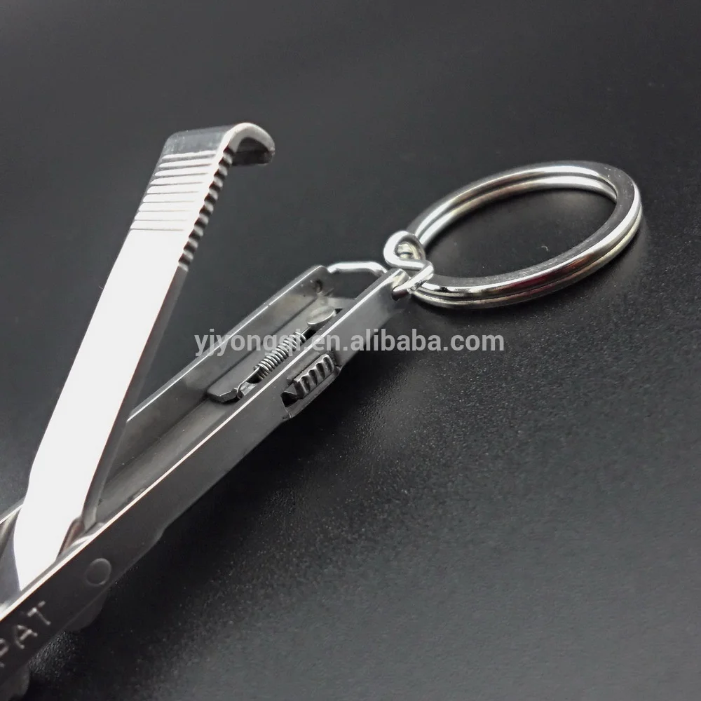 Folding Stainless Steel Nail Clipper Finger Cutter  Nail Trimming Tool Souvenir Nail Clipper Metal Keychain with Handle Lock