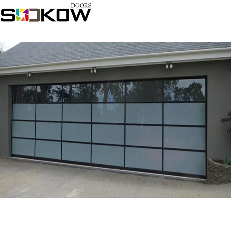 residential sectional glass garage door for 4s shop overhead doors