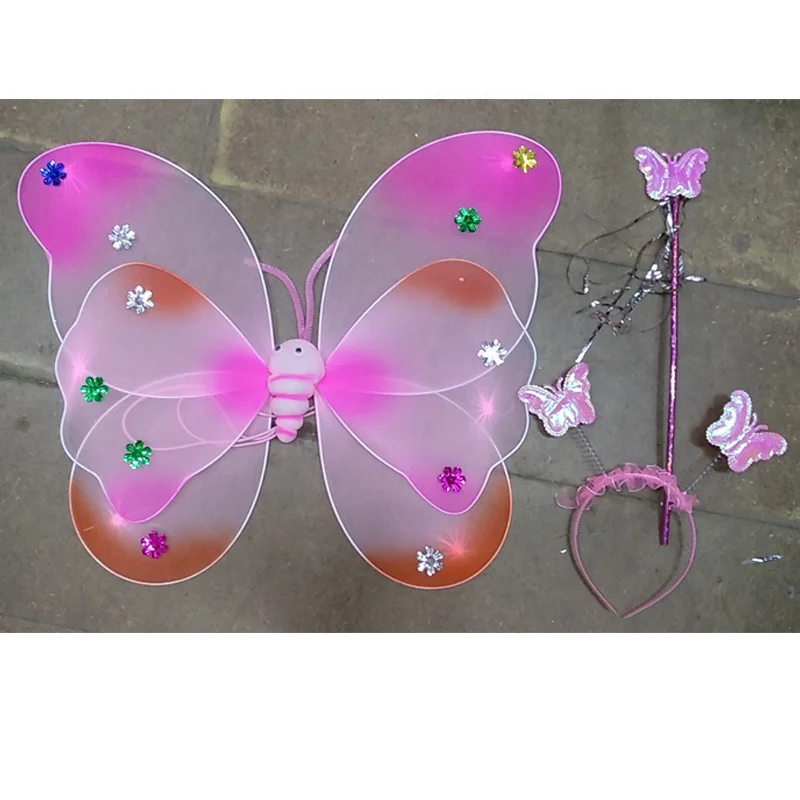 factory directly silk double layer butterfly wing