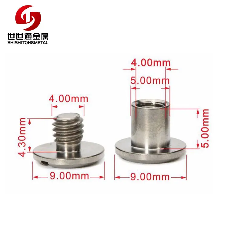 Fasteners Aluminum Post Binding Supplies Professional Custom Portfolio Scrapbook Paper Screw