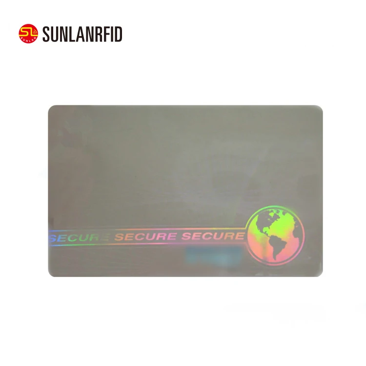 personalized 125KHz ISO14443A hologram overlay printer T5577 RFID holograid cards with free sample