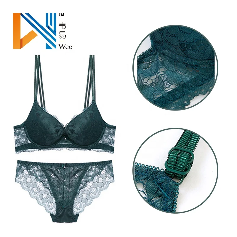 Brassiere Lace-Edged Modal Young Girl Women Bra Set With Underwire