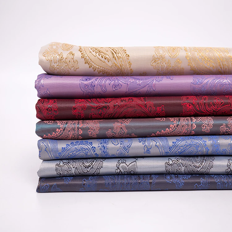 China supplier factory price wholesale polyester viscose jacquard lining fabric textile customer  logo woven suit lining