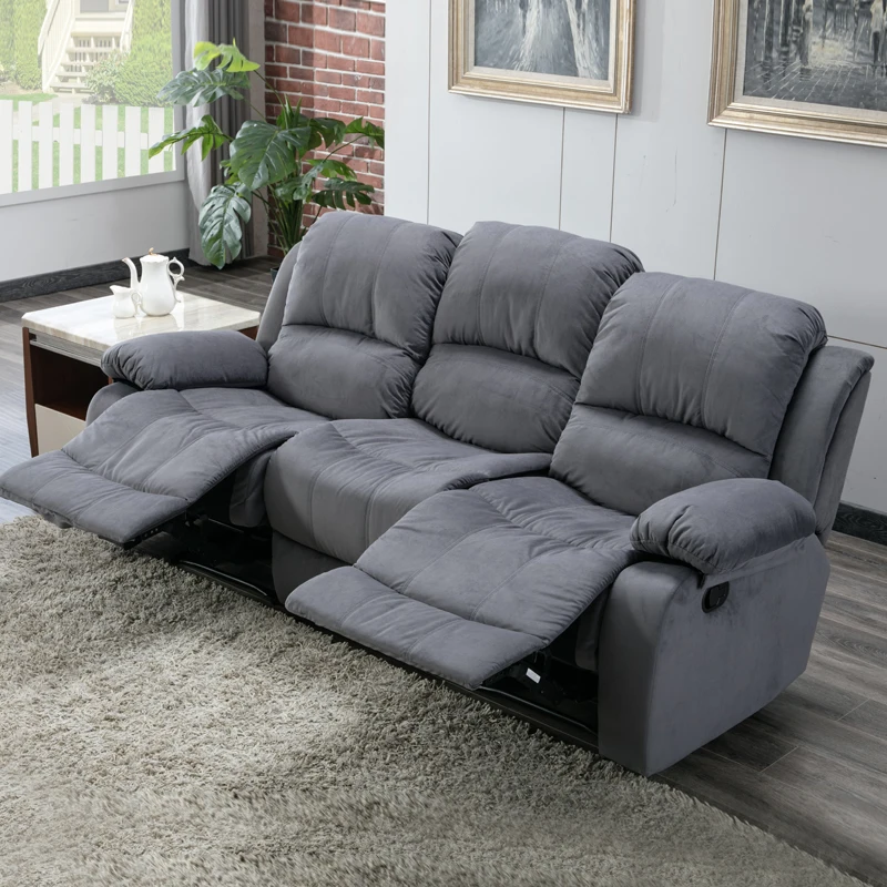 Wholesale 3 Seater Fabric Furniture Sectional Living Room Recliner Sofa set,Fabric Recliner Sofa Sets