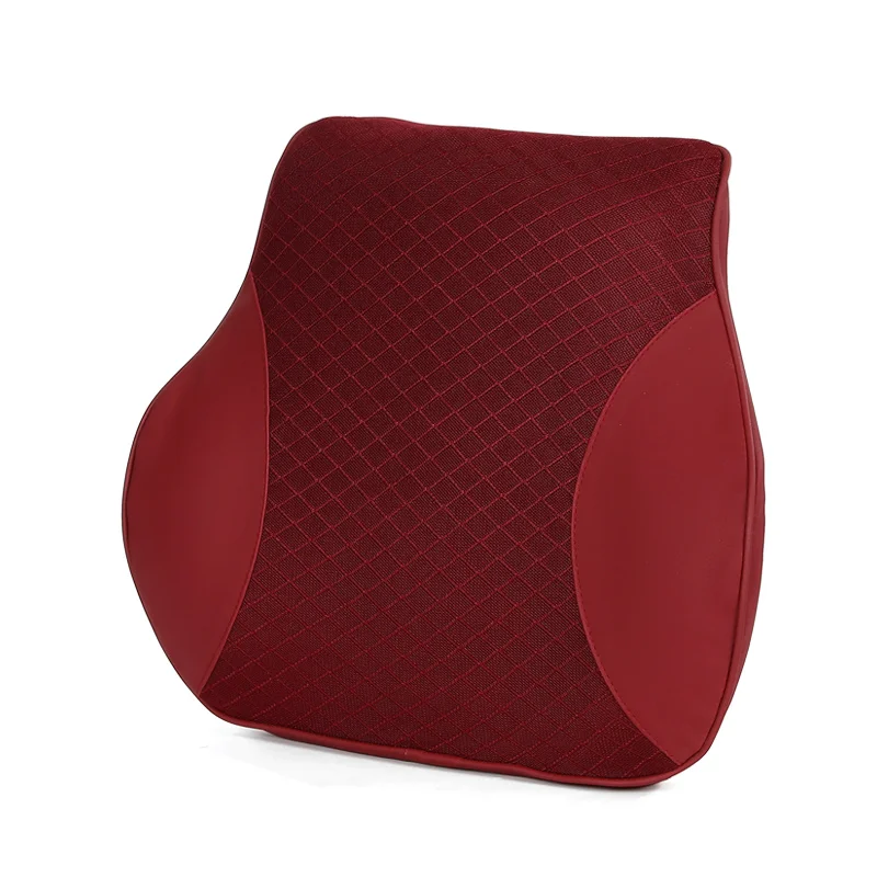 
Ventilated Mesh Fabric Car Seat Back Support Lumbar Support Pillow And Seat Cushion Sets With Extendable Strap Crash 