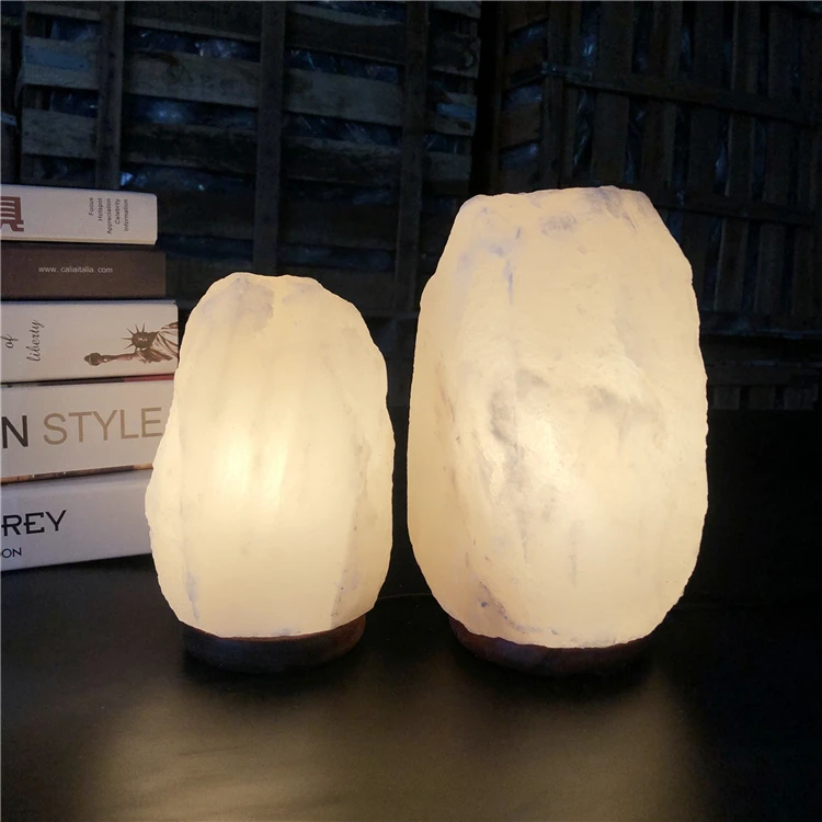 USB White salt lamp Himalayan crystal salt anion selection creative personality bedroom table lamp night light bedside lamp
